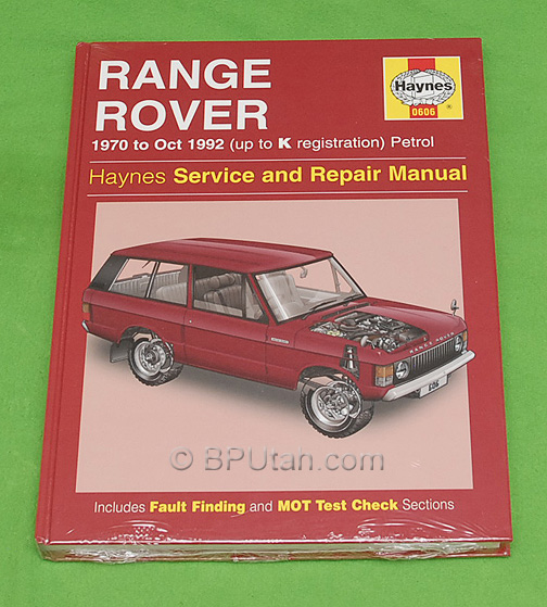 Haynes Repair Manual for Range Rover Classic 