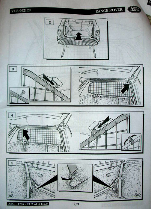 Factory OEM Genuine Dog Guard for Range Rover